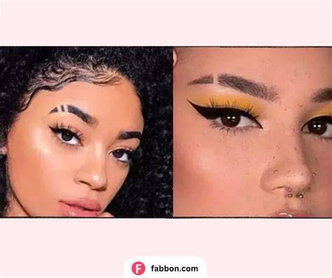double eyebrow slit inspiration collage