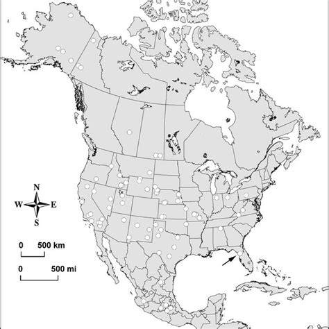 illustrative map of Arctodus simus range