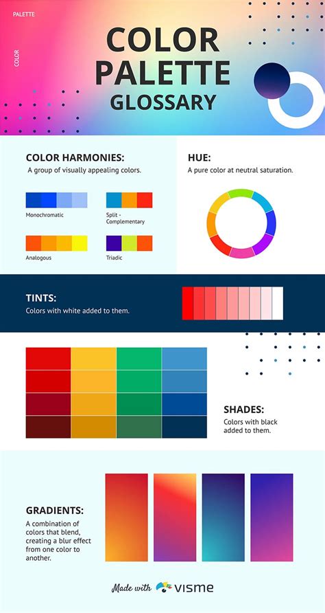colorful hair color palette infographic
