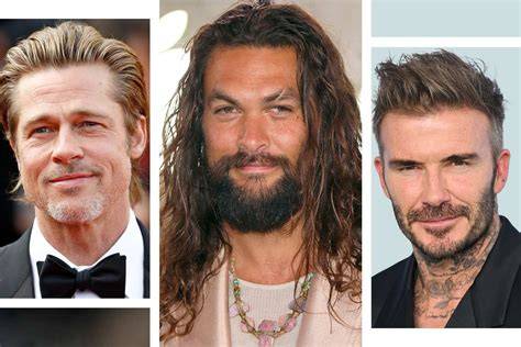 long hair celebrity style collage