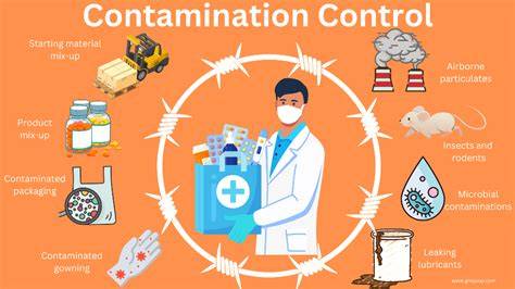 workflow diagram of hygiene and contamination-control procedures
