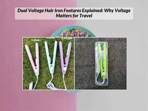 dual voltage travel-friendly hair iron infographic