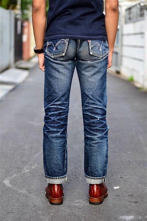 samurai jeans fade patterns and details