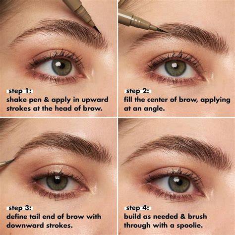 illustrative brow strokes close-up