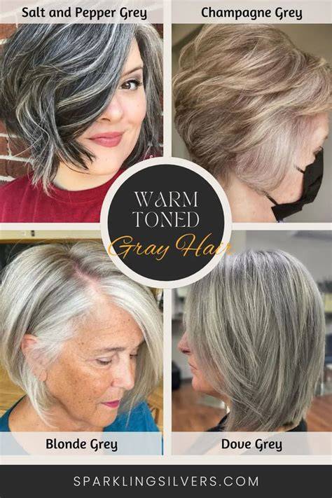 gray hair tones comparison infographics