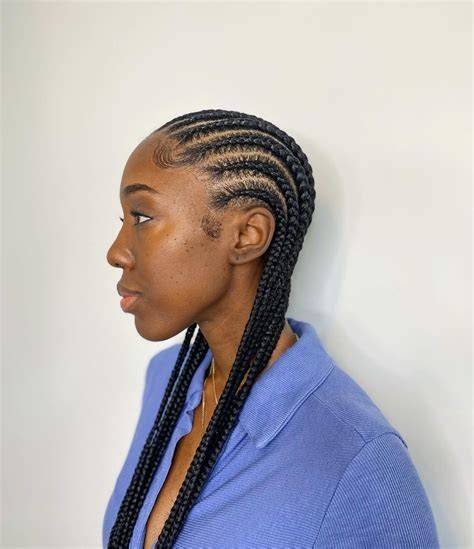 Straight back cornrows infographic layout